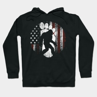 Bigfoot american flag 4th of july Hoodie